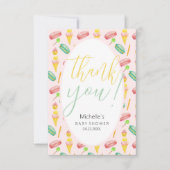 Niedliches Party Aquarellfarben-Illustrationsmuste Dankeskarte (Vorderseite)