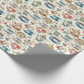 Niedliches Party aus Kacheltee Geschenkpapier (Ecke)