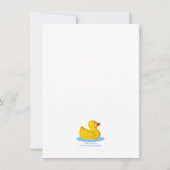 Niedliches Party aus Kautschuk-Entensteinen Einladung (Rückseite)