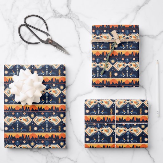 Niedliches Party aus Südwestboho Geschenkpapier Set (Vorderseite)