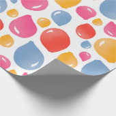 Niedliches Party Balloon Girly Birthday Pattern Geschenkpapier (Ecke)