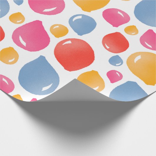 Niedliches Party Balloon Girly Birthday Pattern Geschenkpapier (Ecke)