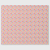 Niedliches Party Balloon Girly Birthday Pattern Wr Geschenkpapier (Flach)