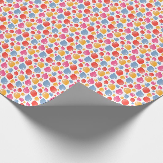 Niedliches Party Balloon Girly Birthday Pattern Wr Geschenkpapier (Ecke)