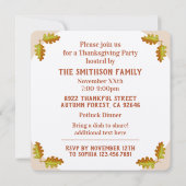 Niedliches Party der Herbsteiche Erntedank Einladung (Rückseite)