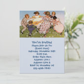 Niedliches Party der Kinderillustration Einladung (Stehend Vorderseite)