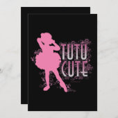 Niedliches Party des Tutu oder Einladung (Vorne/Hinten)