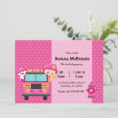 Niedliches Party Einladung (Stehend Vorderseite)