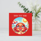 Niedliches Party Einladung (Stehend Vorderseite)