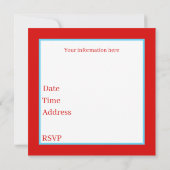 Niedliches Party Einladung (Rückseite)