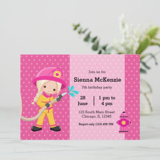 Niedliches Party Einladung (Stehend Vorderseite)