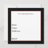 Niedliches Party Einladung (Rückseite)