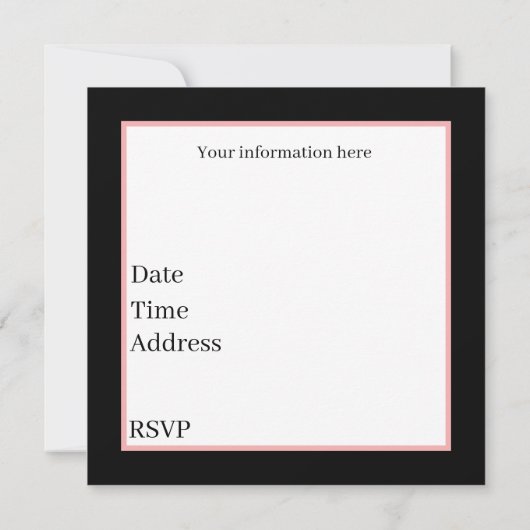 Niedliches Party Einladung (Rückseite)