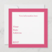 Niedliches Party Einladung (Rückseite)