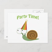 Niedliches Party Einladungspostkarte (Vorne/Hinten)