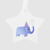 Niedliches Party Elephant Ornament (Rückseite)