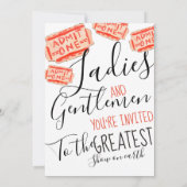 Niedliches Party für den Karneval Einladung (Rückseite)