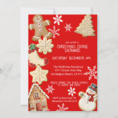 Niedliches Party für den Weihnachtskochtausch Einladung (Vorderseite)