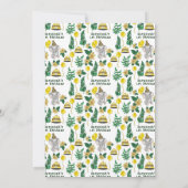 Niedliches Party für Grüne Safari Tiere Kindergebu Einladung (Rückseite)