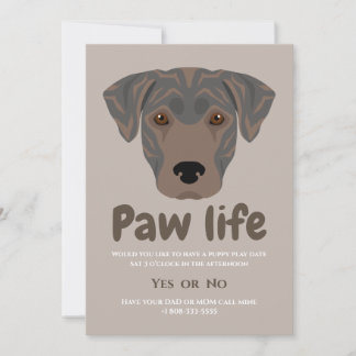 Niedliches Party für Hundehunde Einladung
