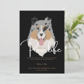 Niedliches Party für Hundehunde Einladung (Stehend Vorderseite)