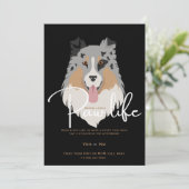 Niedliches Party für Hundehunde Einladung (Stehend Vorderseite)