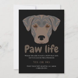 Niedliches Party für Hundehunde Einladung