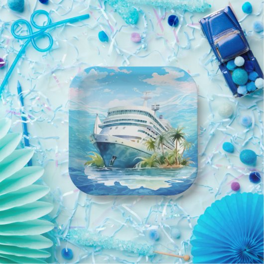 Niedliches Party für Kreuzfahrtschiffe Pappteller (Party)