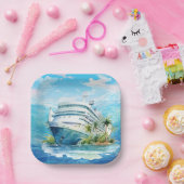 Niedliches Party für Kreuzfahrtschiffe Pappteller (Party)