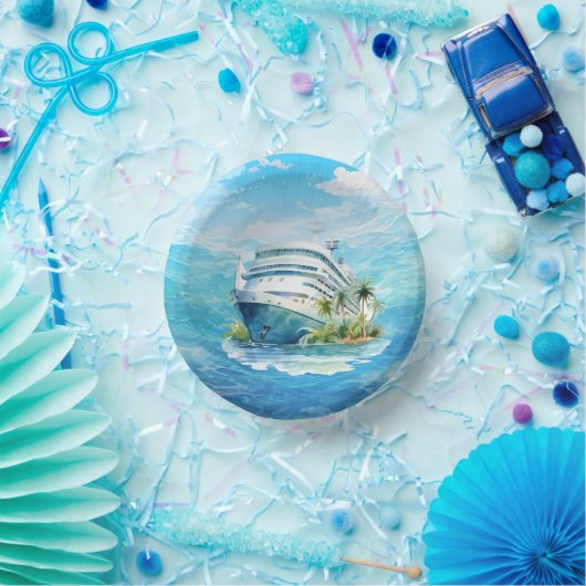 Niedliches Party für Kreuzfahrtschiffe Pappteller (Party)