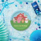 Niedliches Party für landwirtschaftliche Nutztiere Pappteller (Party)