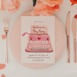 Niedliches Party für Schreibmaschinenarbeit Einladung