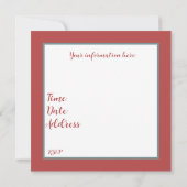 Niedliches Party für Tee und Kekse Einladung (Rückseite)