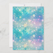 Niedliches Party Geburtstag Boy Schneeflocken Ping Einladung (Rückseite)