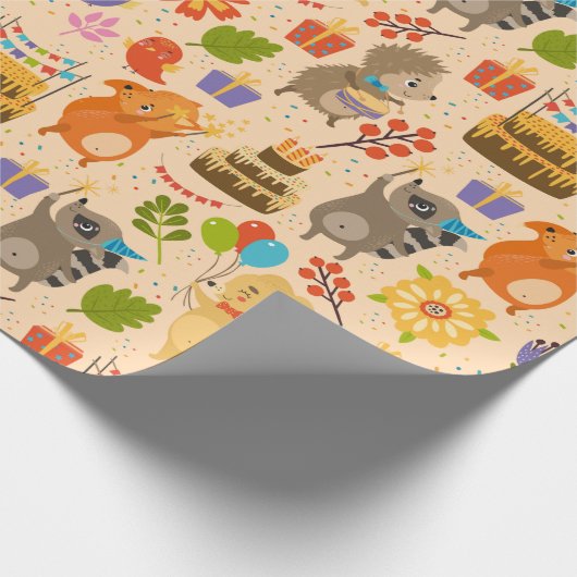 Niedliches Party Geschenkpapier (Ecke)