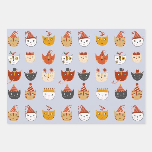 Niedliches Party Geschenkpapier Set (Vorderseite)