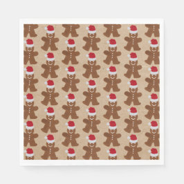 Niedliches Party Gingerbread Mann Kekse Serviette