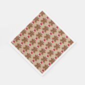 Niedliches Party Gingerbread Mann Kekse Serviette (Ecke)