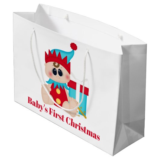 Niedliches Party Große Geschenktüte (Rückseite Schrägansicht)