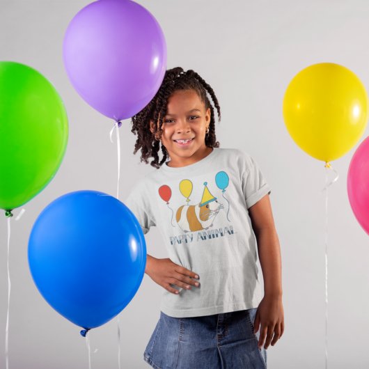 Niedliches Party Guinea Schweinefleisch und Balloo T-Shirt