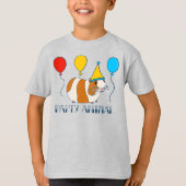 Niedliches Party Guinea Schweinefleisch und Balloo T-Shirt (Vorderseite)