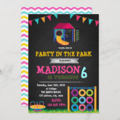 Niedliches Party im Park Einladung (Vorne/Hinten)