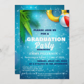 Niedliches Party im Schwimmbad, Abschluss Geschenk Einladung (Vorne/Hinten)