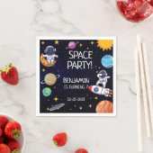 Niedliches Party im Weltraum jedes Lebensalter Serviette (Beispiel)