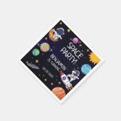 Niedliches Party im Weltraum jedes Lebensalter Serviette (Ecke)