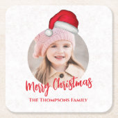 Niedliches Party in der Weihnachtszeit Rechteckiger Pappuntersetzer (Vorderseite)