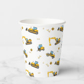 Niedliches Party liefert Baustumpf LKW Thema Pappbecher (Rückseite)