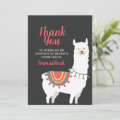 Niedliches Party Llama und Balloon Geburtstag Viel Dankeskarte (Stehend Vorderseite)