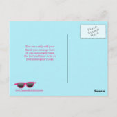 Niedliches Party Mädchen Geburtstag Dankeschön Pos Postkarte (Rückseite)