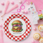 Niedliches Party mit Hamburger Pappteller (Party)